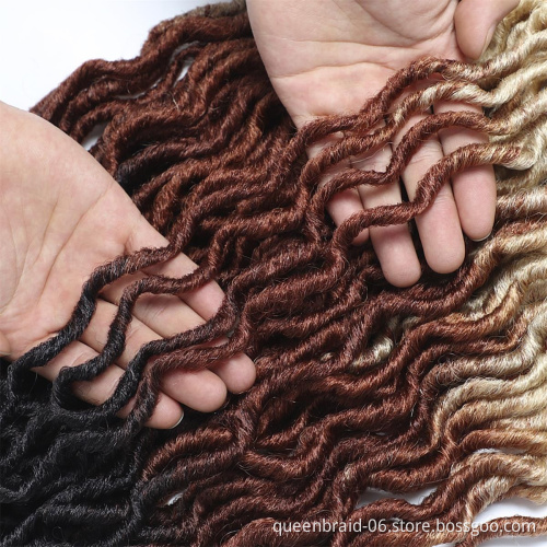 Synthetic Hair Crochet Hair Extension Jumbo Wavy Faux Gypsy locs For Black Women African Roots Dreadlocs Synthetic Braiding